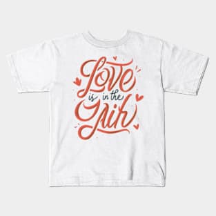 Love Is in the Air: Romantic T-Shirt Design Kids T-Shirt